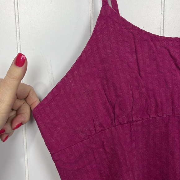 Wild Fable Womens Dress Plum Purple XXL Adj Straps Smocking Open Back Zip NWT - Picture 5 of 12